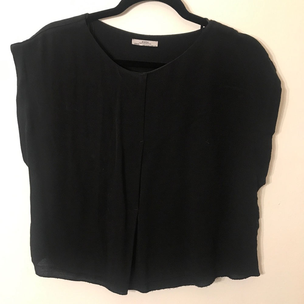 ZARA boxy black loose blouse Size Small